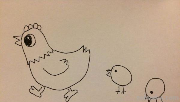 小鸡简笔画怎么画（老鹰抓小鸡简笔画怎么画）