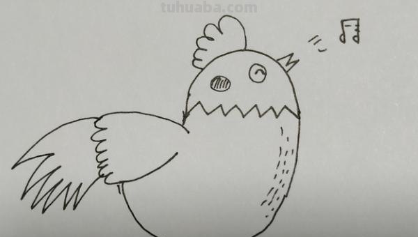 小鸡简笔画怎么画（老鹰抓小鸡简笔画怎么画）