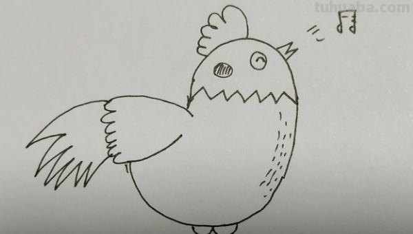 小鸡简笔画怎么画（老鹰抓小鸡简笔画怎么画）