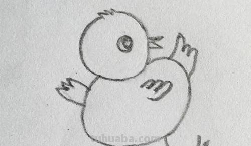 小鸡简笔画怎么画（老鹰抓小鸡简笔画怎么画）
