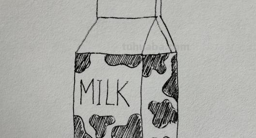 彩铅牛奶盒怎么画（彩铅牛奶盒怎么画好看）