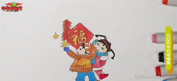 手抄报鞭炮怎么画（手抄报鞭炮怎么画 简单）