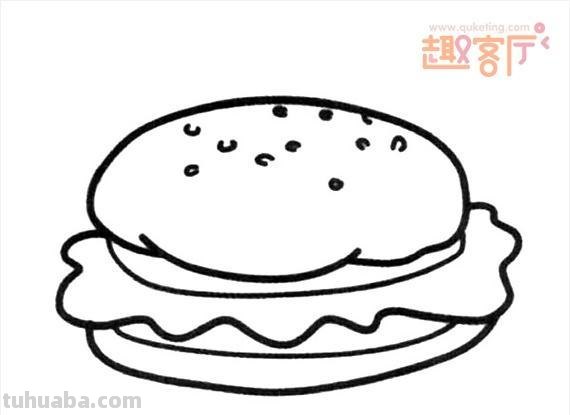 汉堡怎么画简笔画（汉堡怎么画简笔画图片）
