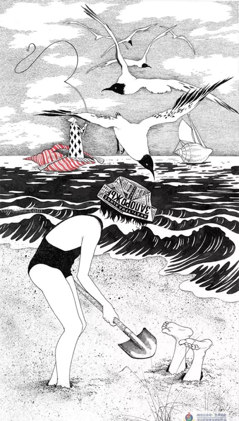 创意素描10幅，画的就是创意，你喜欢哪一个？