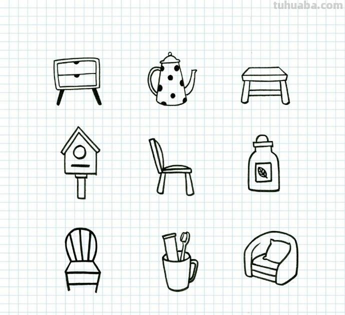 居家简笔画大全~快收藏起来备用吧~ 居家简笔画大全~快收藏起来备用吧~