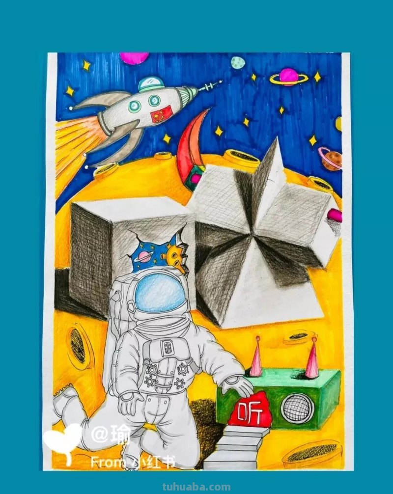 ​少儿创意素描美术精选16张范画，没有创意教学？建议你收藏这篇