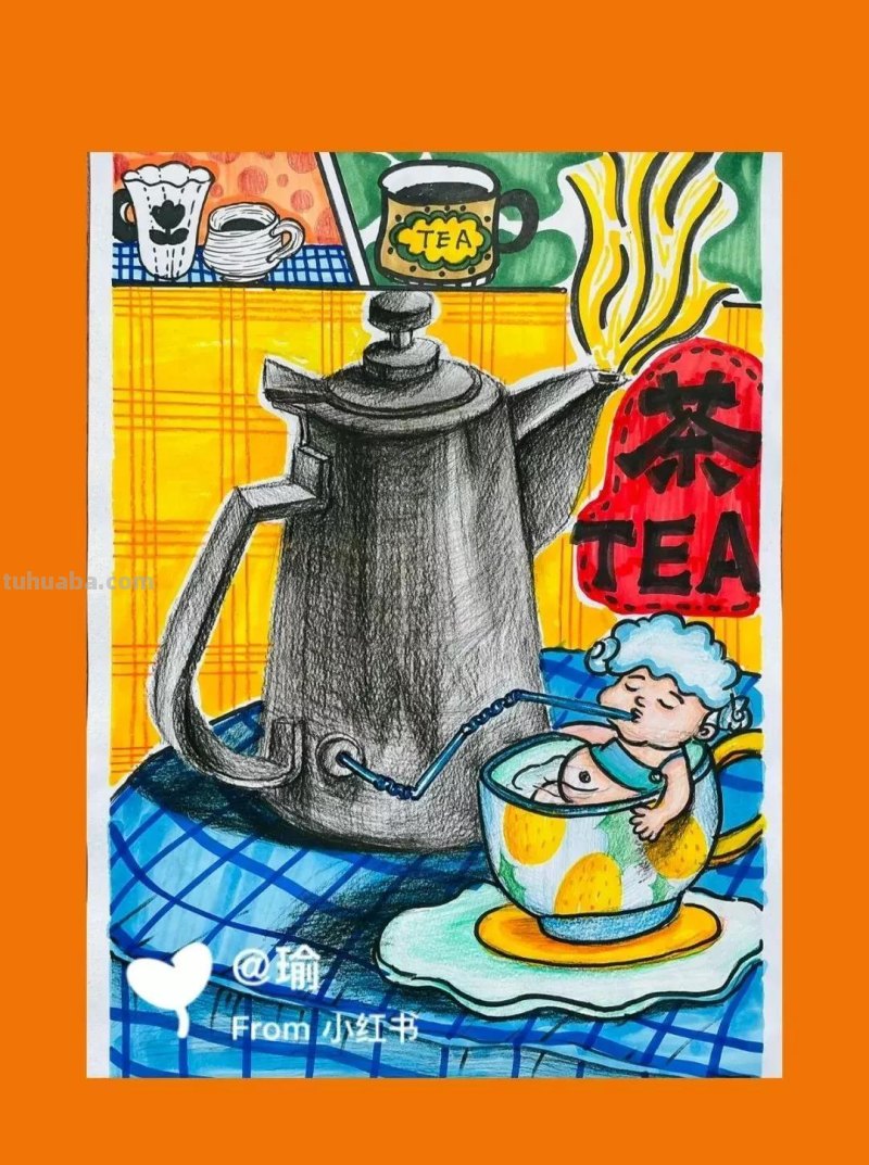 ​少儿创意素描美术精选16张范画，没有创意教学？建议你收藏这篇