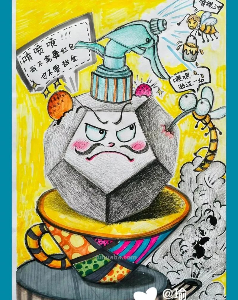 ​少儿创意素描美术精选16张范画，没有创意教学？建议你收藏这篇