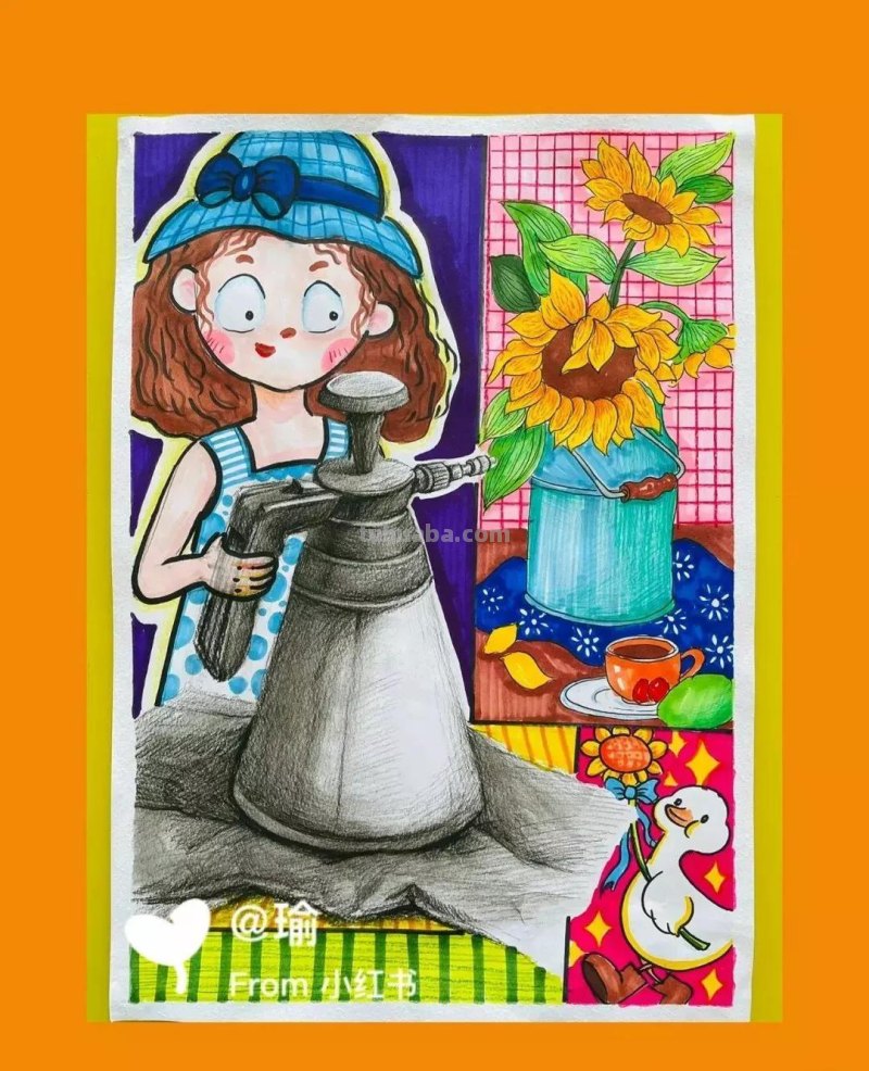 ​少儿创意素描美术精选16张范画，没有创意教学？建议你收藏这篇