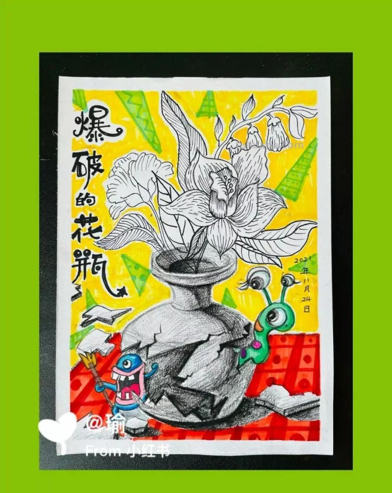 ​少儿创意素描美术精选16张范画，没有创意教学？建议你收藏这篇