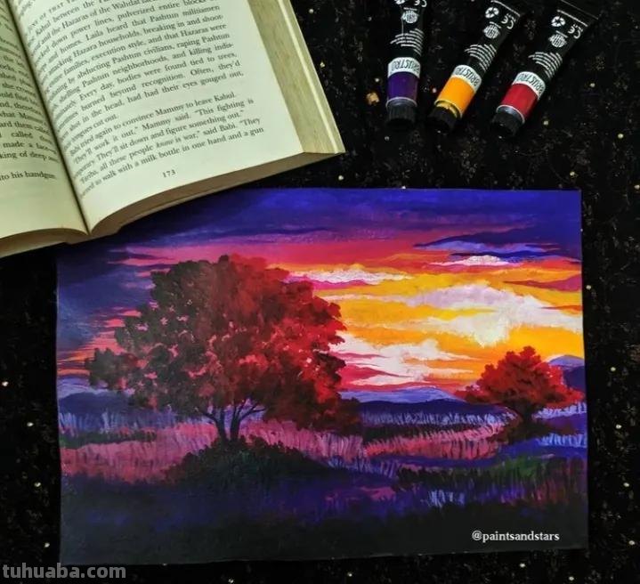 什么画最能治愈不开心，画画界估计也就水粉风景画作品了