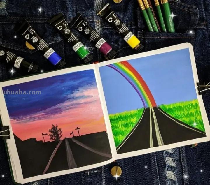什么画最能治愈不开心，画画界估计也就水粉风景画作品了