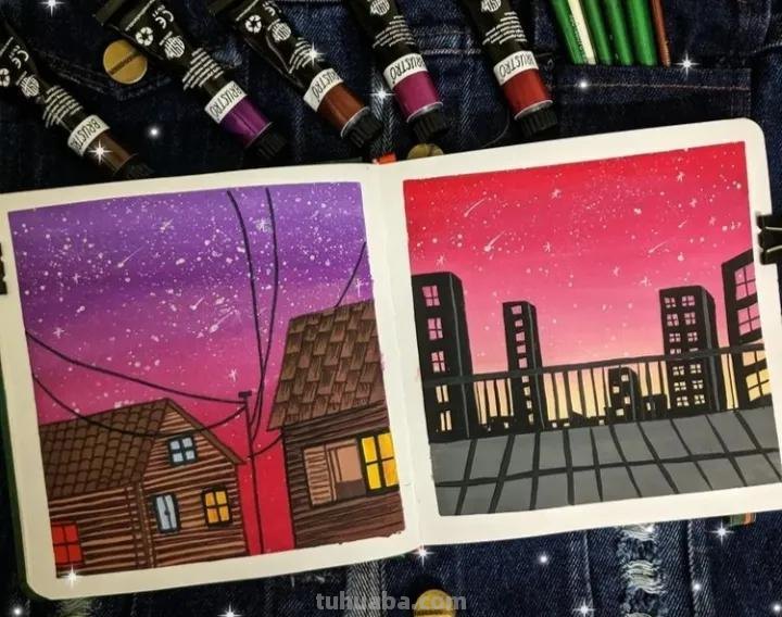 什么画最能治愈不开心，画画界估计也就水粉风景画作品了