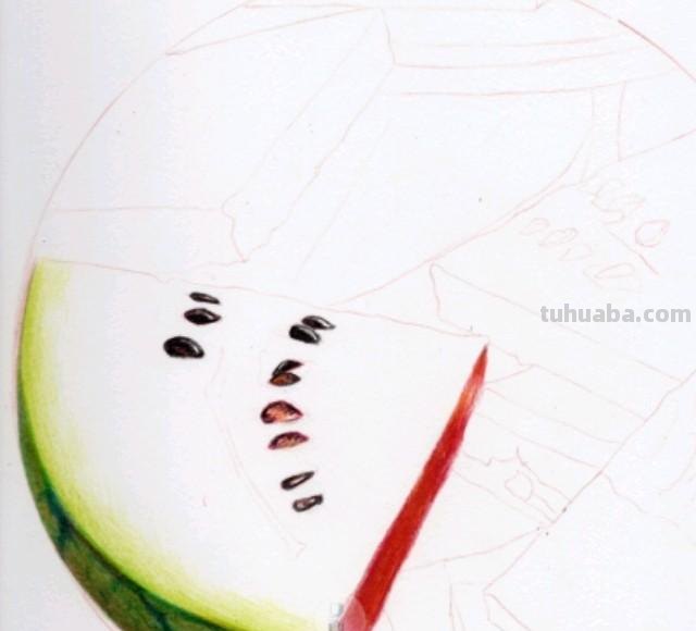 怎么用彩铅画西瓜（怎么用彩铅画西瓜 初学）