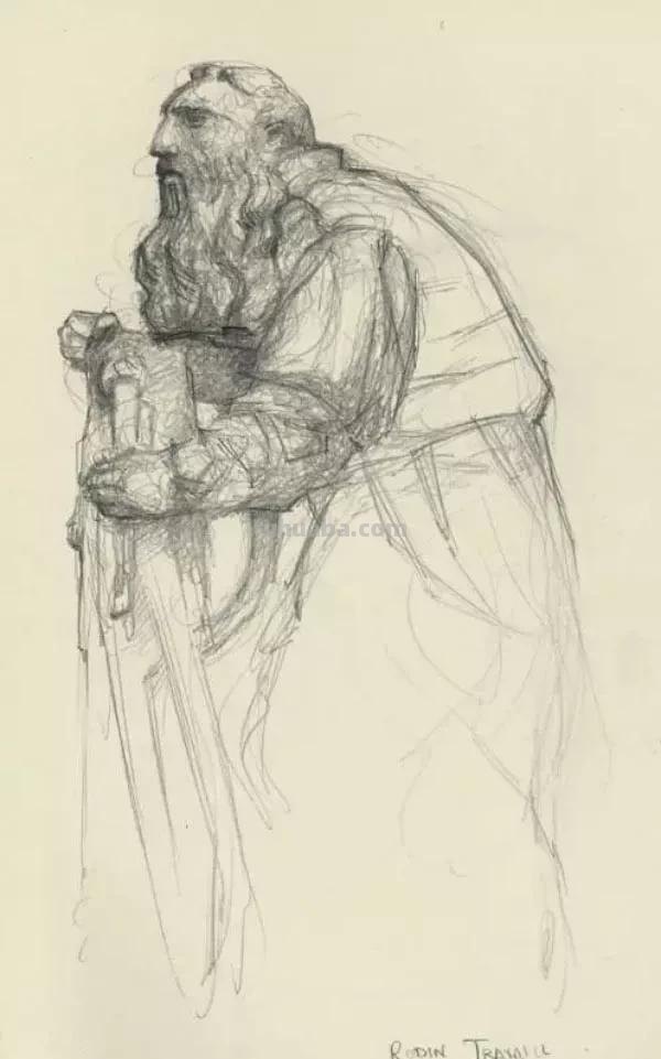 法国雕塑家奥古斯特·罗丹，速写合集