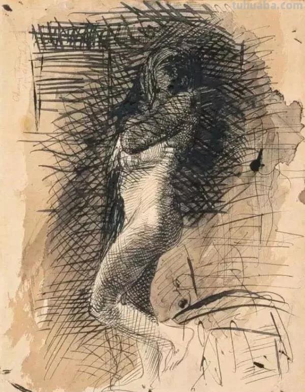 法国雕塑家奥古斯特·罗丹，速写合集