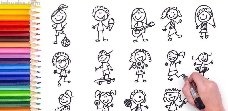 分享一组可爱实用的简笔画，画手帐和小插画都可以用的到，拿走