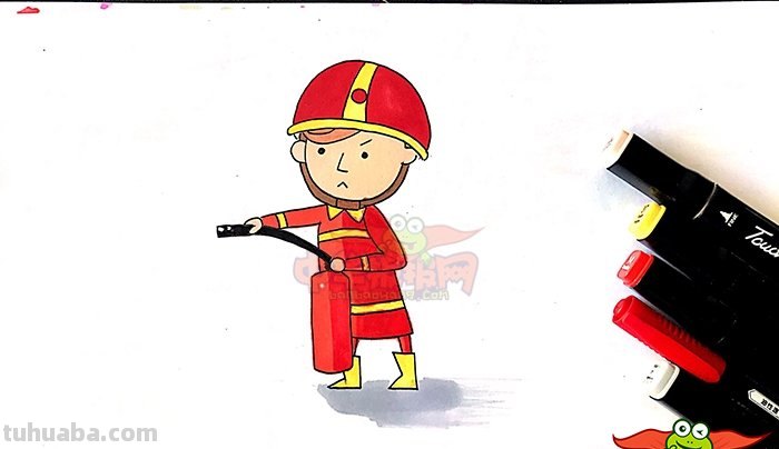消防员怎么画简笔画（消防员怎么画简笔画图片）
