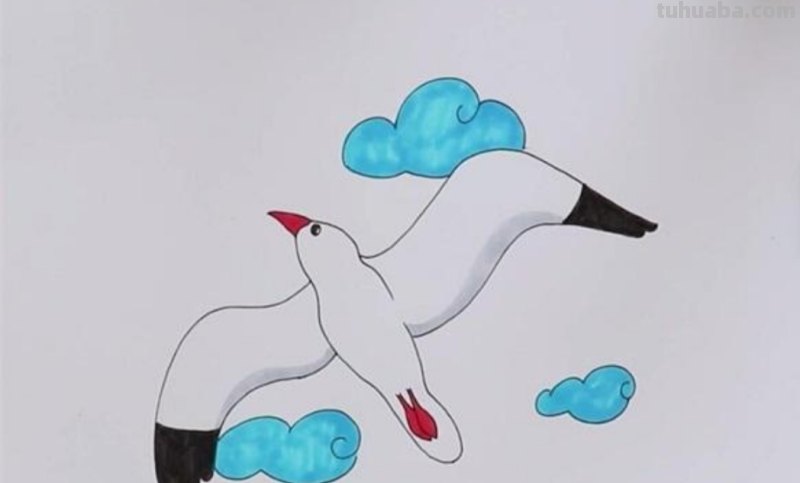 海鸥怎么画简笔画（海鸥怎么画简笔画图片）