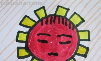 手抄报太阳怎么画（手抄报太阳怎么画好）
