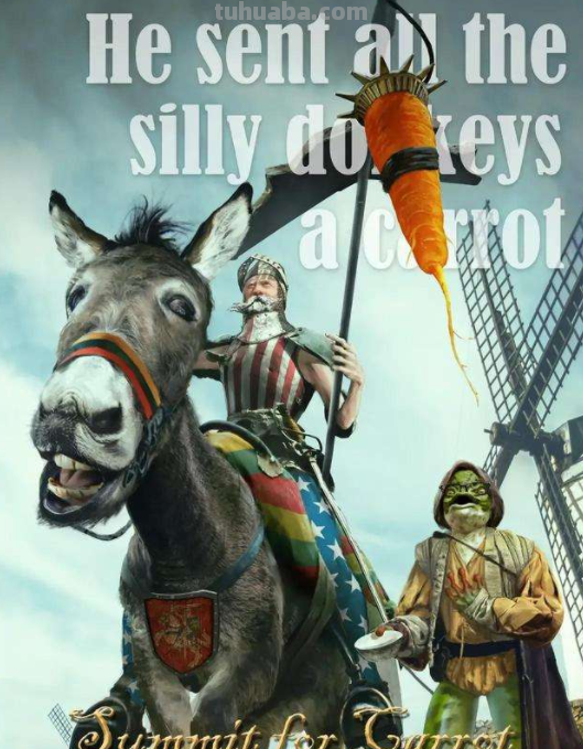 乌合麒麟发布新作《胡萝卜峰会纪要》,这幅作品有何深意?