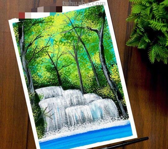 最美夕阳下的风景｜一辈子只画剪影水粉画，一样出彩