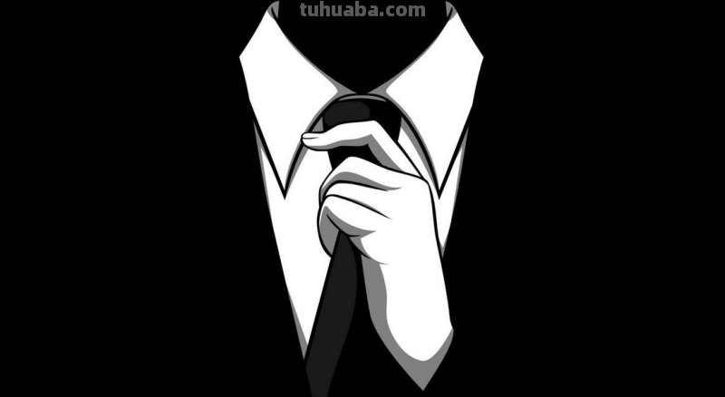 求一张黑白的动漫手机壁纸。是一个人的手扶着领带的,挺酷的。