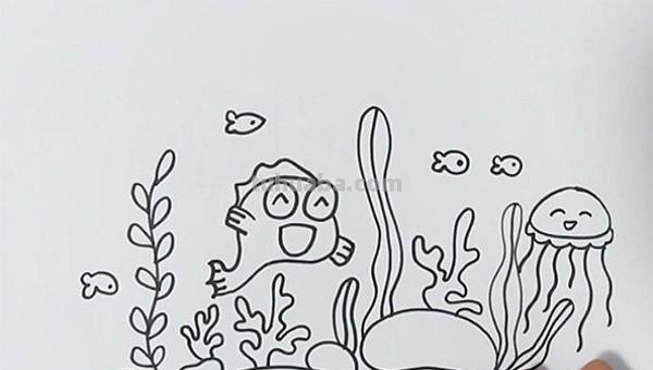 海洋动物怎么画简笔画(海洋动物怎么画简笔画图片) 海洋动物怎么画简笔画(海洋动物怎么画简笔画图片)