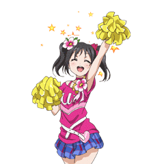 求一个动漫啦啦队员的动图