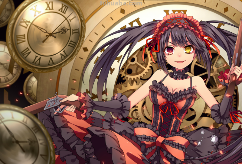 求几张约会大作战时崎狂三的高清壁纸,最好来几张平常状态的狂三和变身状...