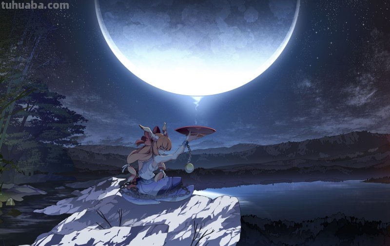 求东方project伊吹萃香的高清壁纸