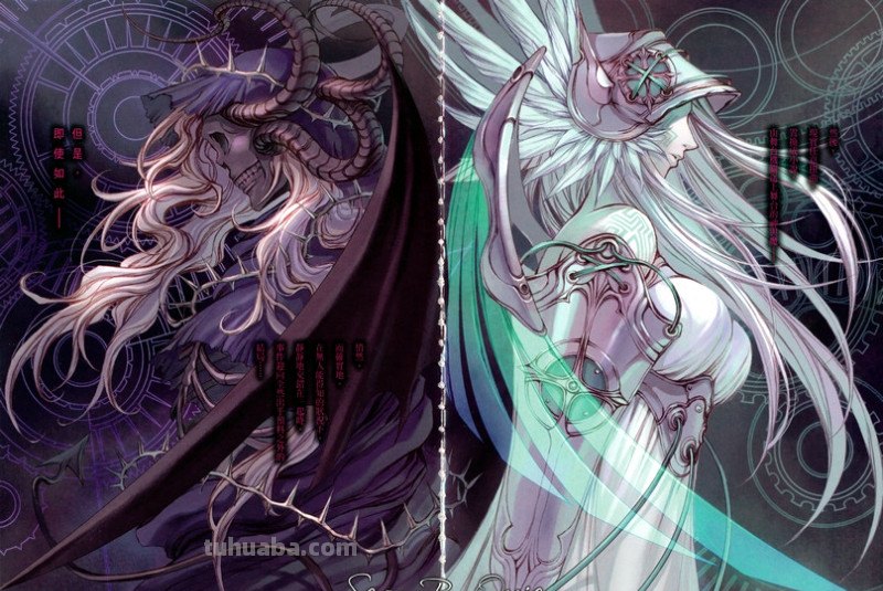 ...或者一边是天使另一边是恶魔的图片 我要做壁纸