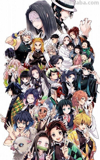 求这张鬼灭之刃全家福原图高清无水印,感谢!