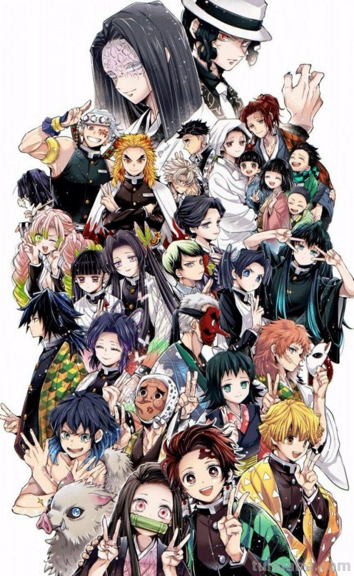 求这张鬼灭之刃全家福原图高清无水印,感谢!