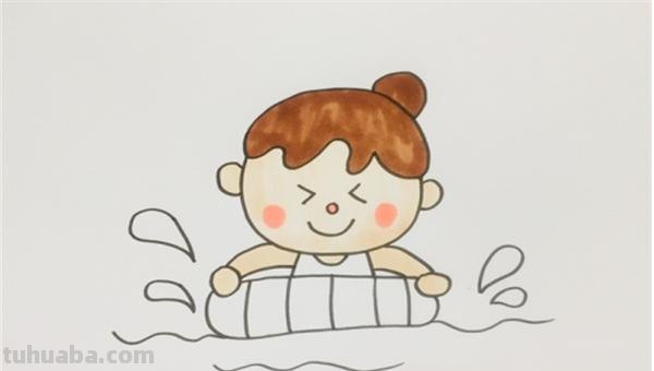 游泳怎么画简笔画图片（游泳怎么画简笔画图片 儿童画）