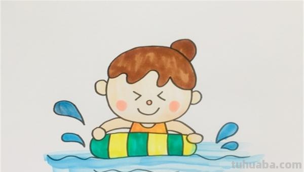 游泳怎么画简笔画图片（游泳怎么画简笔画图片 儿童画）