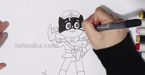 警察怎么画全身简笔画（画警察的简笔画）