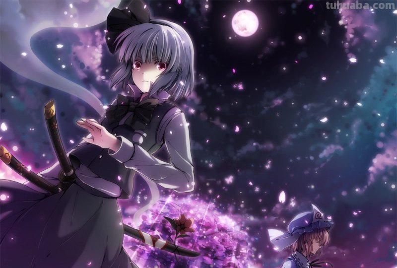 谁有淡紫色头发长发深紫色眼眸的动漫少女图片,P出来的也行,气质要像...