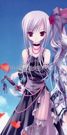 谁有淡紫色头发长发深紫色眼眸的动漫少女图片,P出来的也行,气质要像...