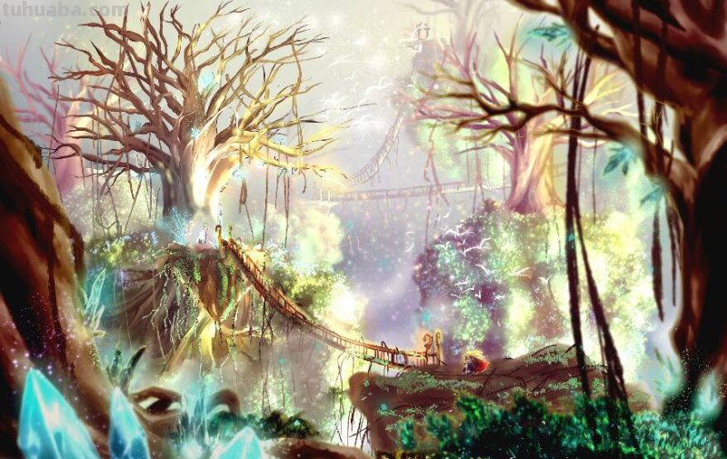 求二次元美图,那种景色的,要超清!!!电脑壁纸否则放大看全是像素