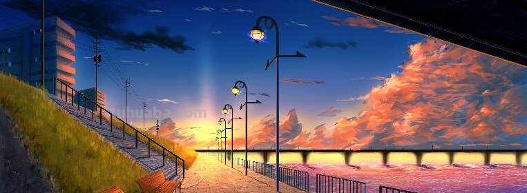 求二次元美图,那种景色的,要超清!!!电脑壁纸否则放大看全是像素