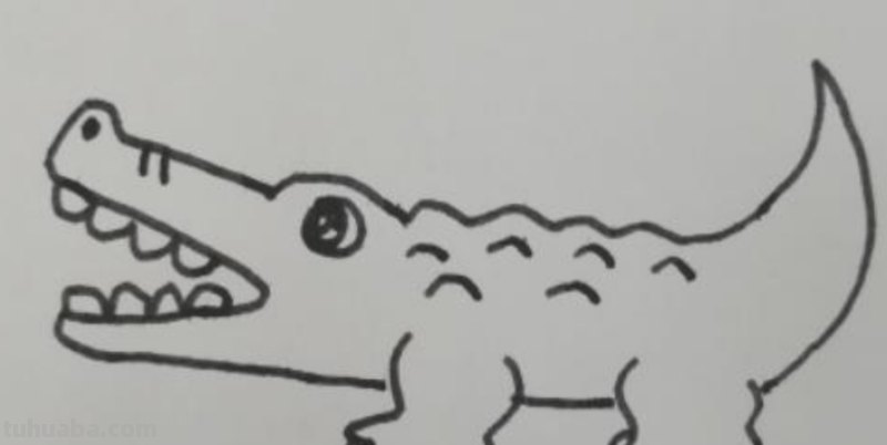 鳄鱼怎么画简笔画图片（鳄鱼怎么画简笔画图片 可怕）