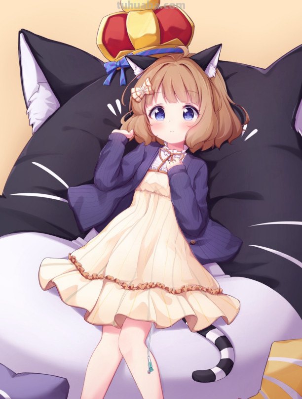 求个背靠栏杆的猫耳娘壁纸。