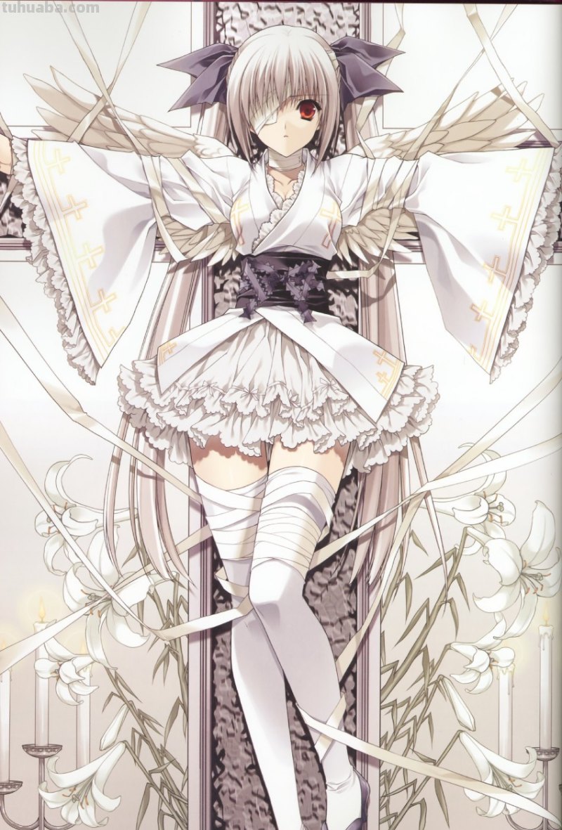 二次元白发少女唯美图片（白发少女照片头像）