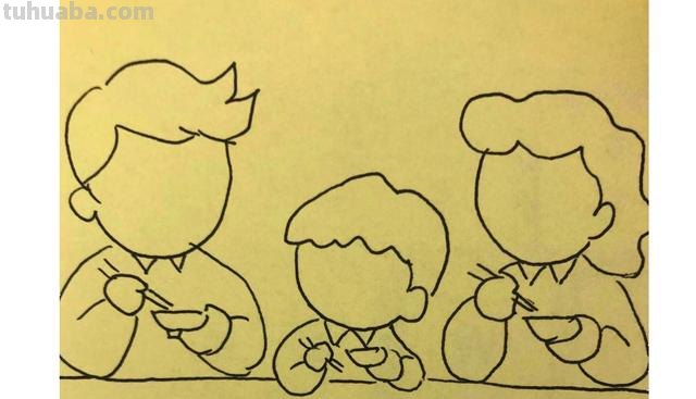 一家三口怎么画简笔画（一家三口怎么画简笔画图片）