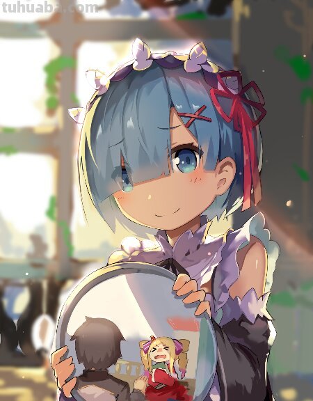 求这张蕾姆壁纸高清原图!