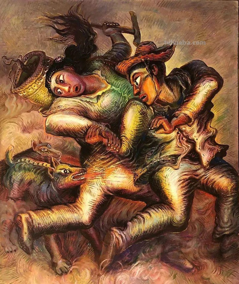 川美原院长罗中立，一幅油画《春蚕》拍出了4370万元的天价，牛逼