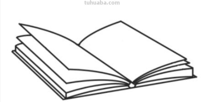 翻开的书怎么画简笔画（翻开的书怎么画简笔画图片）