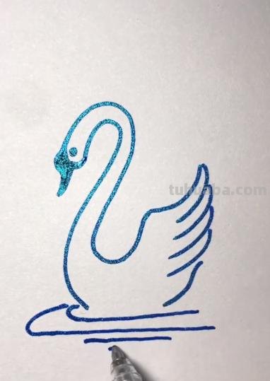 天鹅怎么画彩铅画的（天鹅怎么画彩铅画的好看）