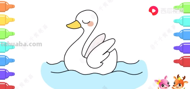 天鹅怎么画彩铅画的（天鹅怎么画彩铅画的好看）